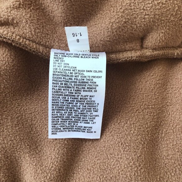 NWOT Uniqlo Pile-Lined Fleece Teddy Coat Size Small - Picture 8 of 11